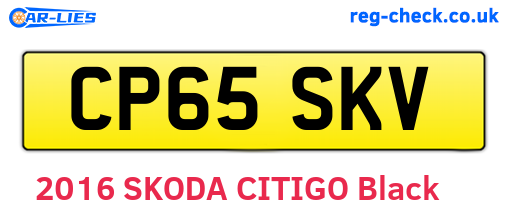 CP65SKV are the vehicle registration plates.