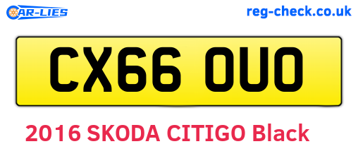 CX66OUO are the vehicle registration plates.