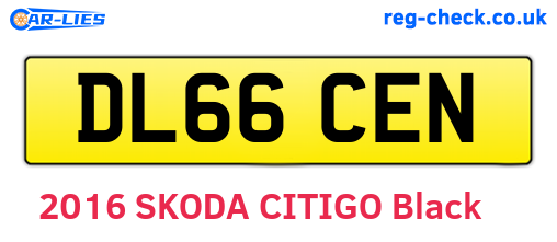 DL66CEN are the vehicle registration plates.