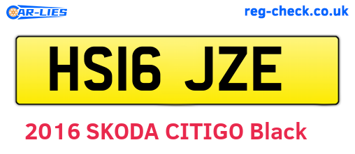 HS16JZE are the vehicle registration plates.
