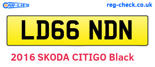 LD66NDN are the vehicle registration plates.