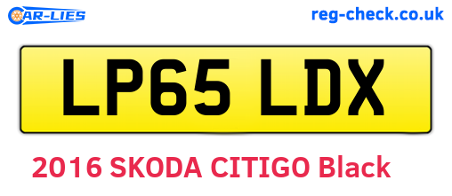 LP65LDX are the vehicle registration plates.