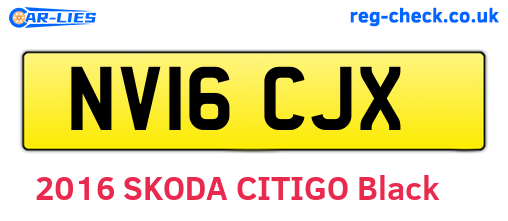 NV16CJX are the vehicle registration plates.