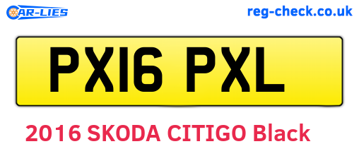 PX16PXL are the vehicle registration plates.