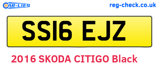 SS16EJZ are the vehicle registration plates.