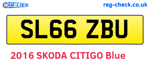 SL66ZBU are the vehicle registration plates.