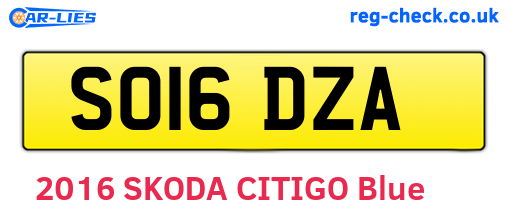 SO16DZA are the vehicle registration plates.