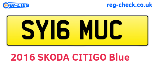 SY16MUC are the vehicle registration plates.