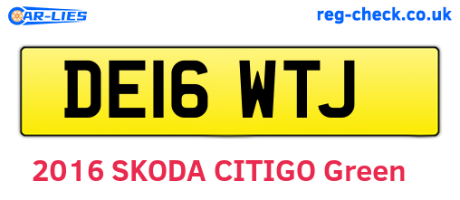 DE16WTJ are the vehicle registration plates.