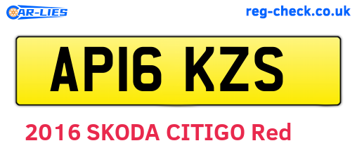 AP16KZS are the vehicle registration plates.