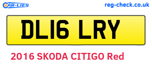 DL16LRY are the vehicle registration plates.