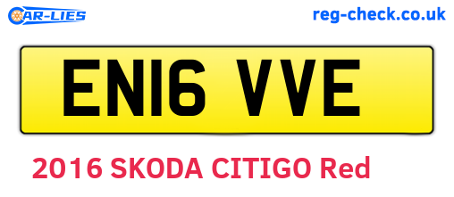 EN16VVE are the vehicle registration plates.
