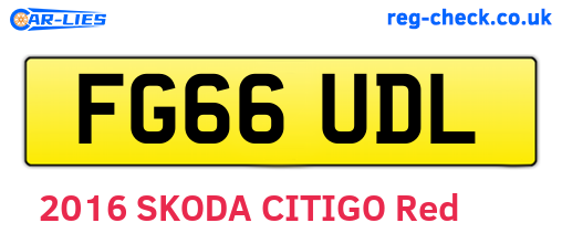 FG66UDL are the vehicle registration plates.