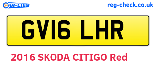 GV16LHR are the vehicle registration plates.