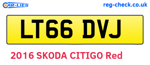 LT66DVJ are the vehicle registration plates.