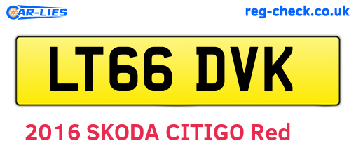 LT66DVK are the vehicle registration plates.