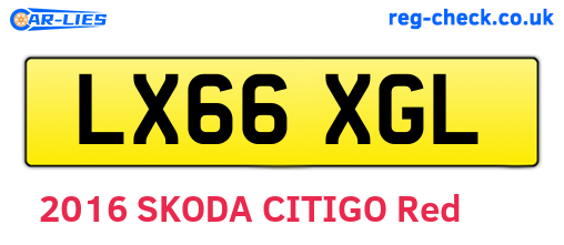 LX66XGL are the vehicle registration plates.