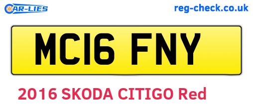 MC16FNY are the vehicle registration plates.