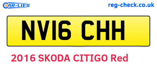 NV16CHH are the vehicle registration plates.