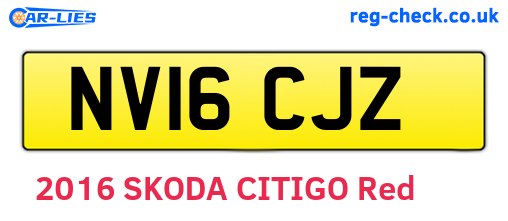 NV16CJZ are the vehicle registration plates.