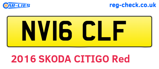 NV16CLF are the vehicle registration plates.