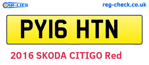 PY16HTN are the vehicle registration plates.