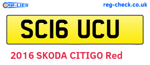 SC16UCU are the vehicle registration plates.