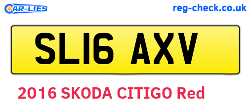 SL16AXV are the vehicle registration plates.