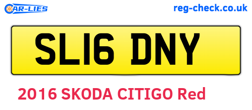 SL16DNY are the vehicle registration plates.