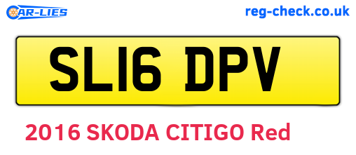 SL16DPV are the vehicle registration plates.