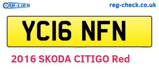 YC16NFN are the vehicle registration plates.