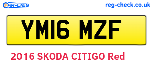 YM16MZF are the vehicle registration plates.