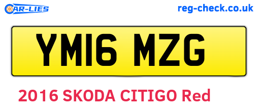 YM16MZG are the vehicle registration plates.