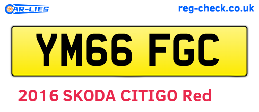 YM66FGC are the vehicle registration plates.