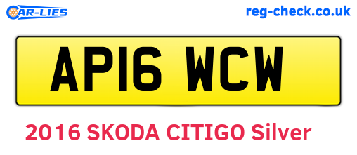 AP16WCW are the vehicle registration plates.
