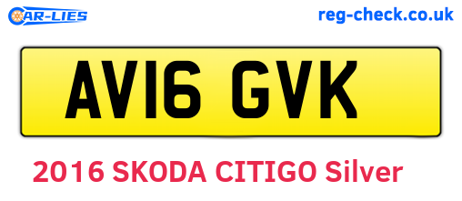 AV16GVK are the vehicle registration plates.