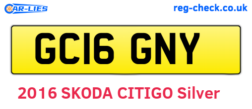 GC16GNY are the vehicle registration plates.