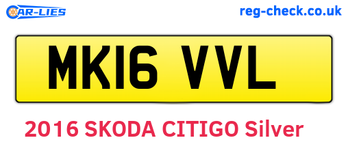 MK16VVL are the vehicle registration plates.