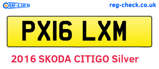 PX16LXM are the vehicle registration plates.