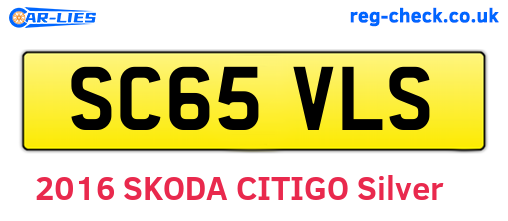 SC65VLS are the vehicle registration plates.