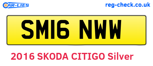 SM16NWW are the vehicle registration plates.