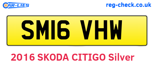 SM16VHW are the vehicle registration plates.
