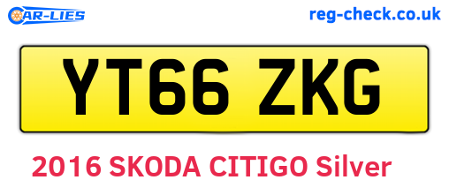 YT66ZKG are the vehicle registration plates.
