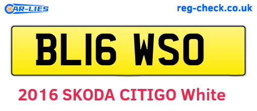 BL16WSO are the vehicle registration plates.