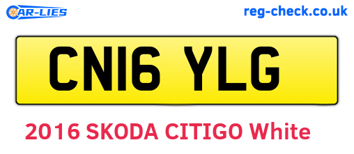 CN16YLG are the vehicle registration plates.