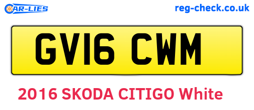 GV16CWM are the vehicle registration plates.