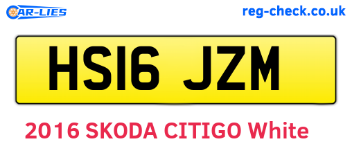 HS16JZM are the vehicle registration plates.