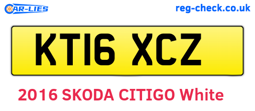 KT16XCZ are the vehicle registration plates.