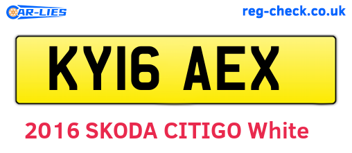 KY16AEX are the vehicle registration plates.