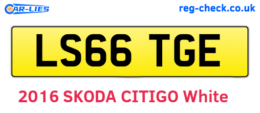 LS66TGE are the vehicle registration plates.